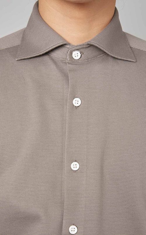 ドビーワイドカラーシャツ