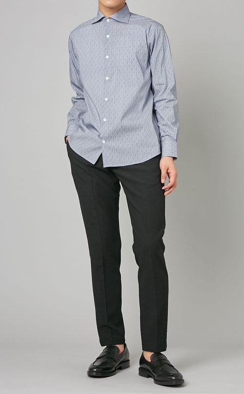 パターンワイドカラーシャツ