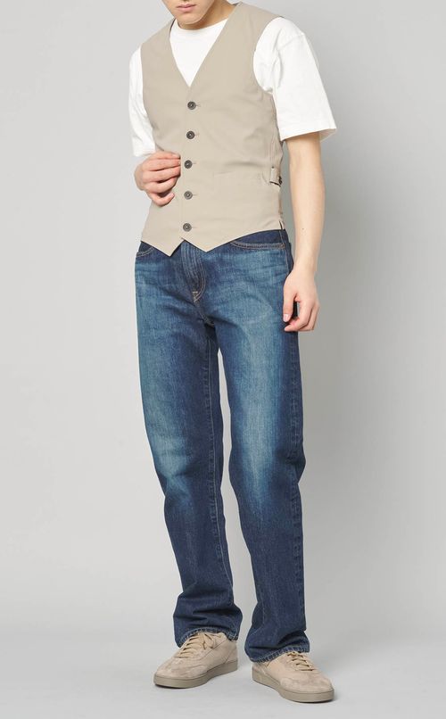 コットン混ジレ