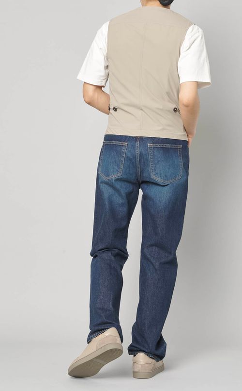 コットン混ジレ