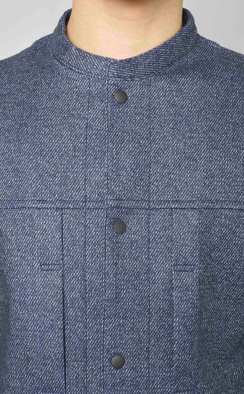 ダウンファブリックバンドカラーブルゾン