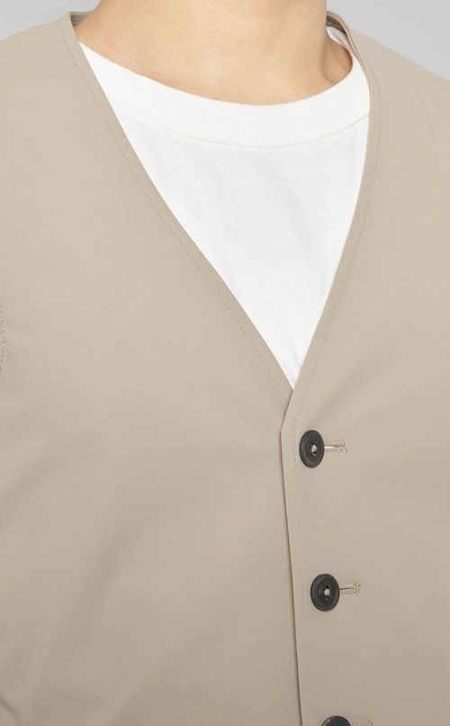 コットン混ジレ