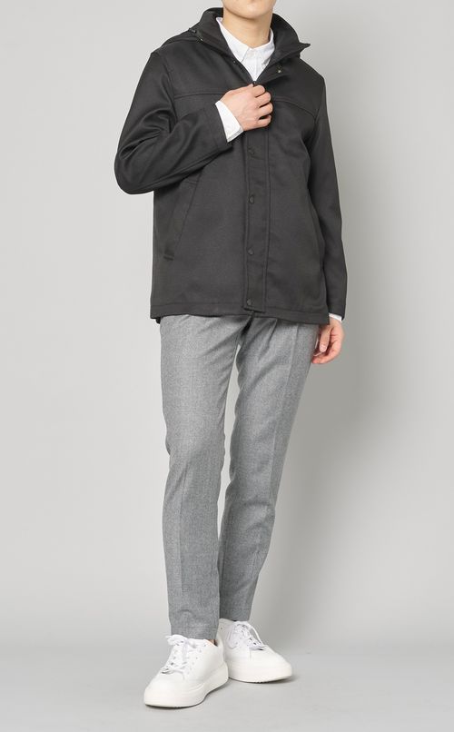 ウールドロストテーパードパンツ