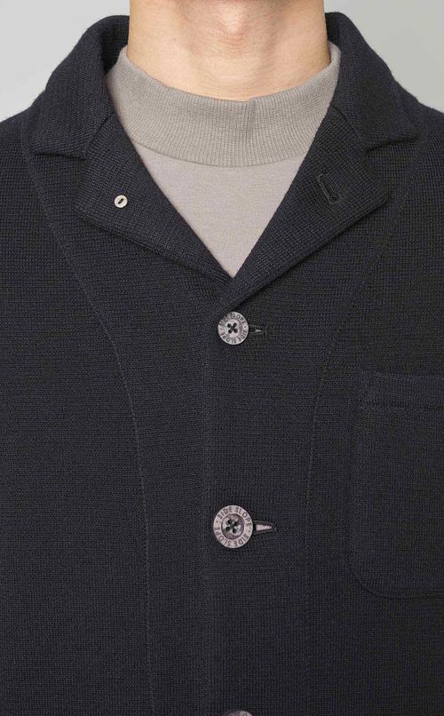 ウールアクリルニットジャケット