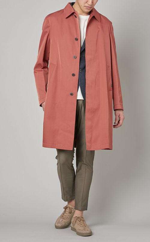 ポリコットンステンカラーコート