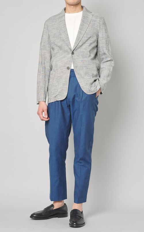 コットンリネンテーパードパンツ