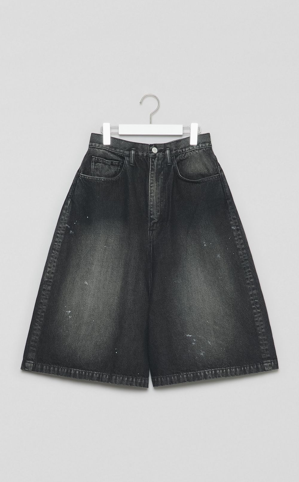 ウォッシュドデニムルーズショーツ