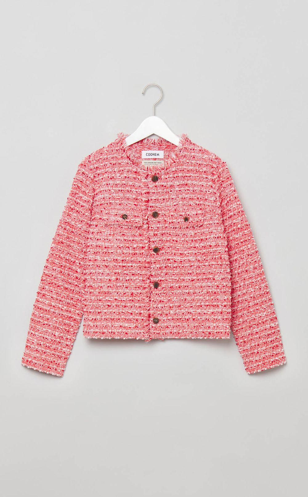 ツイードモクノーカラージャケット