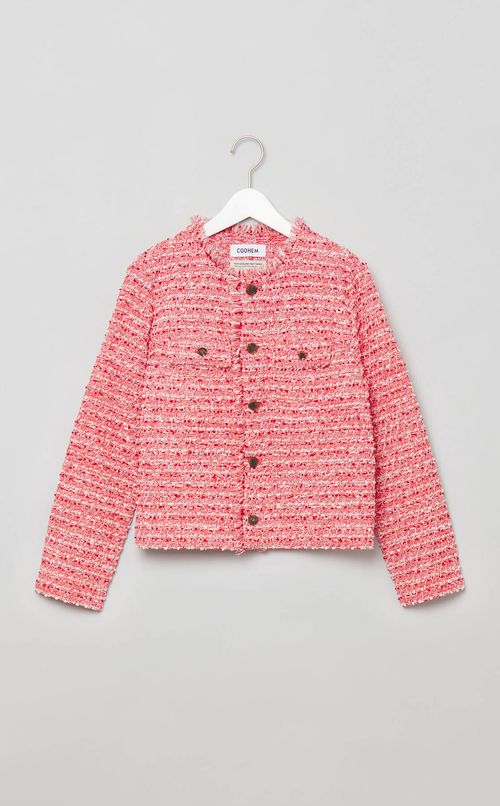 ツイードモクノーカラージャケット