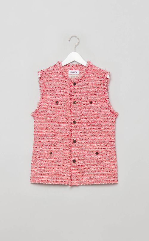 ツイードモクノーカラージレ