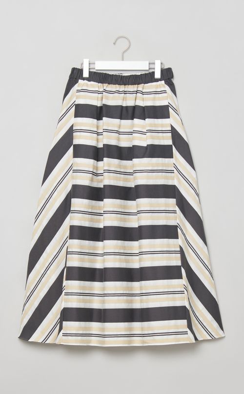 ビッグストライプフレアスカート