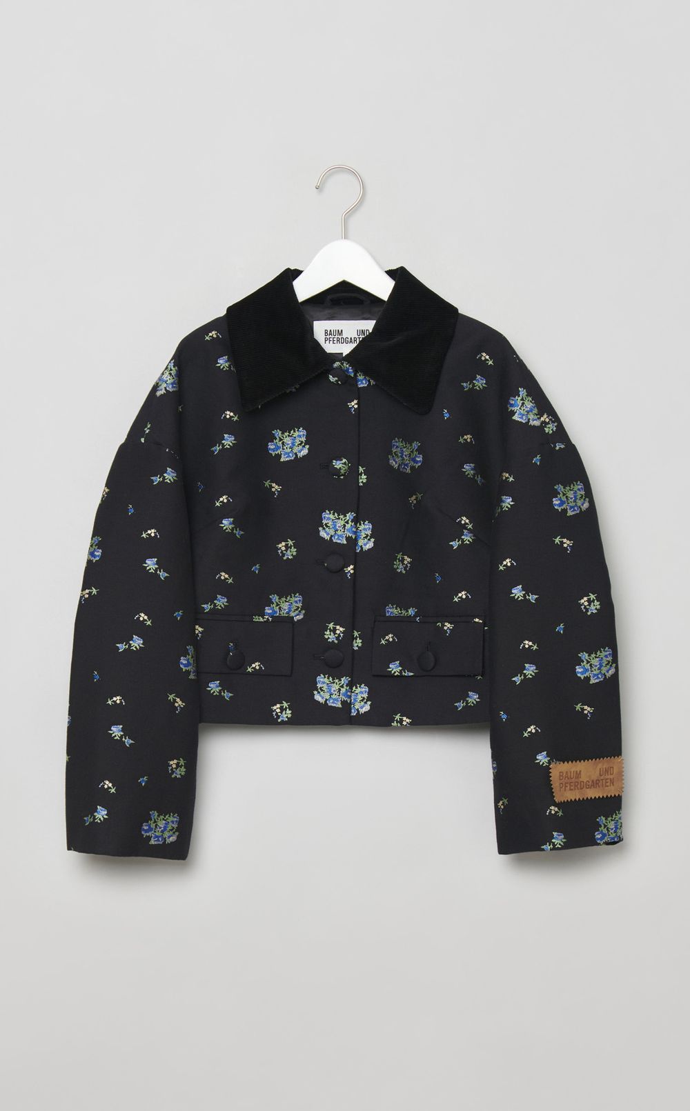 フラワージャガードショート丈ブルゾン