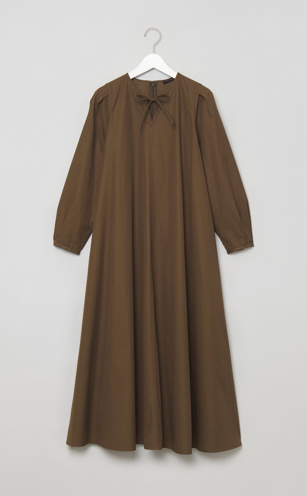 モールスキンギャザーフレアワンピース