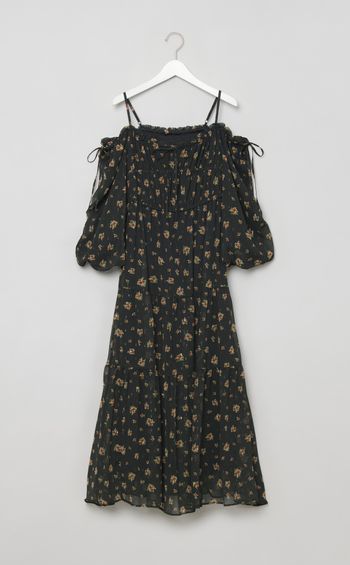 2wayフラワープリントワンピース