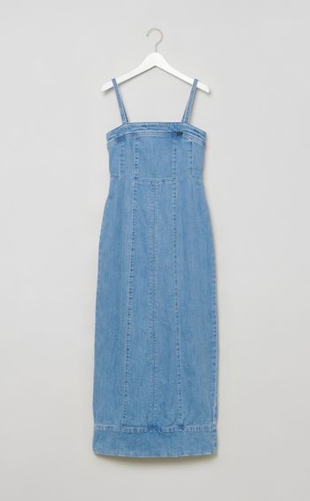 ストレートデニムキャミワンピース
