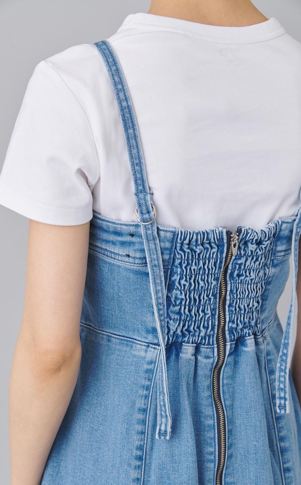 ストレートデニムキャミワンピース