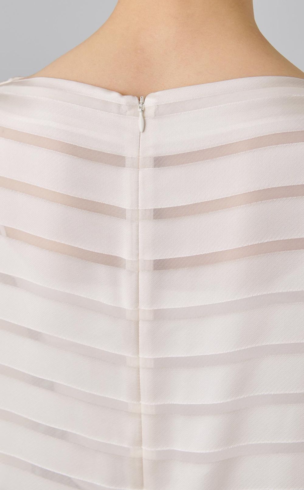 オパールボーダーボートネックブラウス