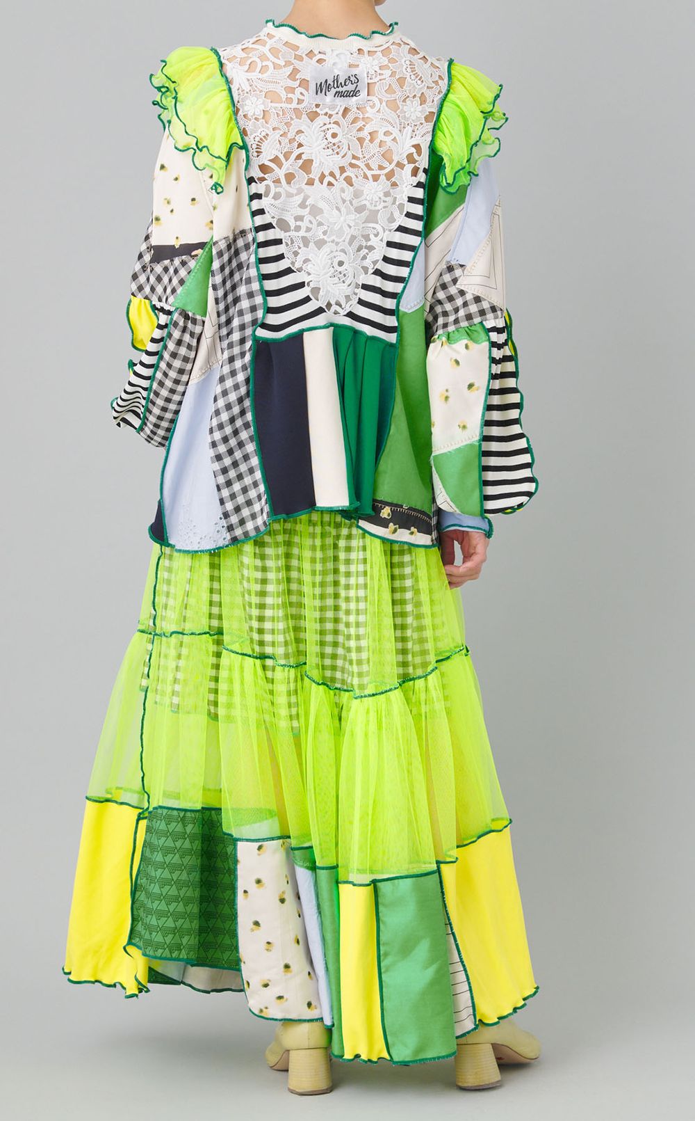 【reADdress】フラワーレースパッチワークブラウス