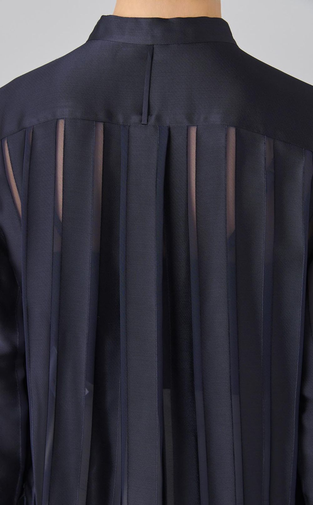 オパールボーダーバンドカラーブラウス