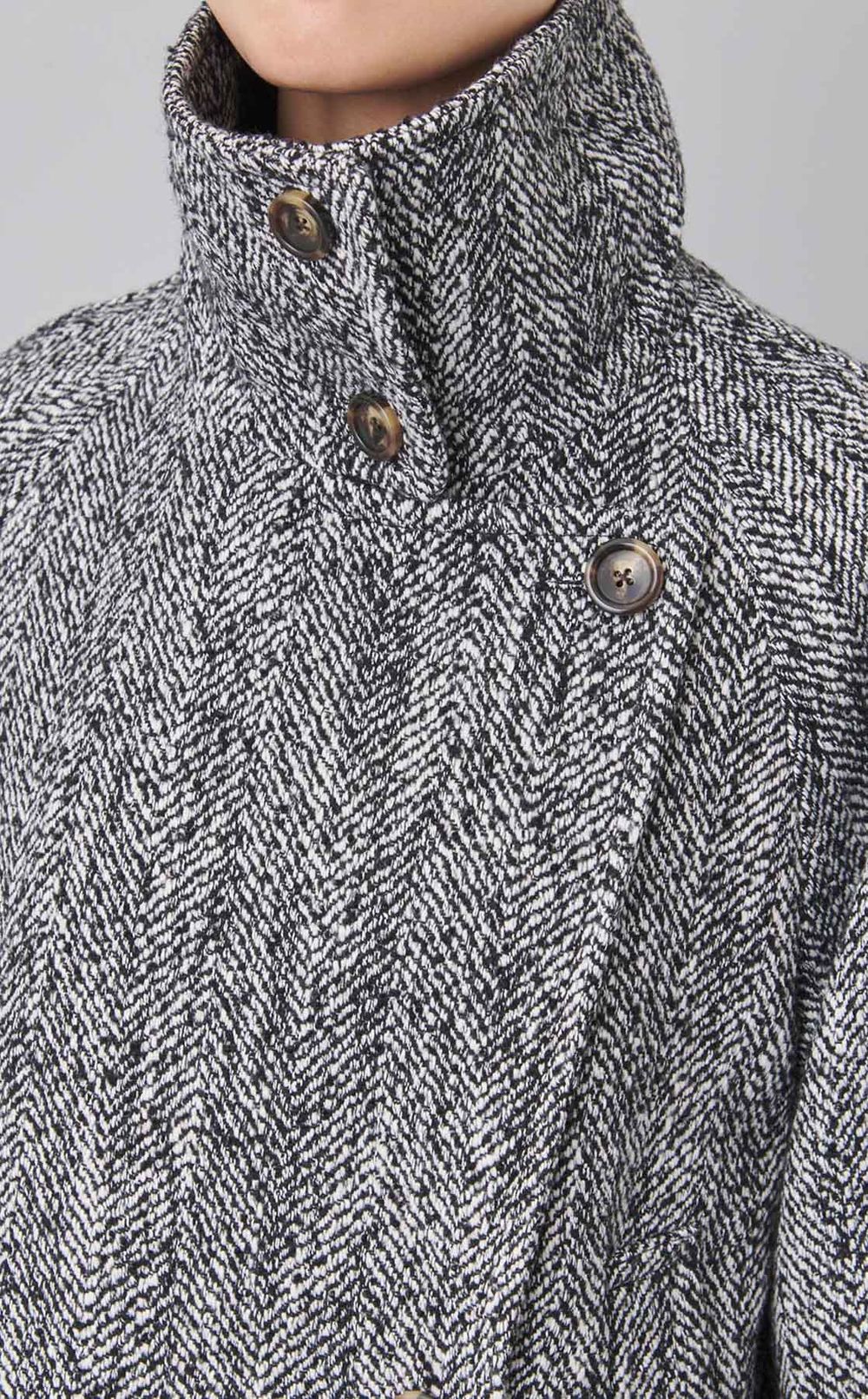 スタンドカラーショートコート