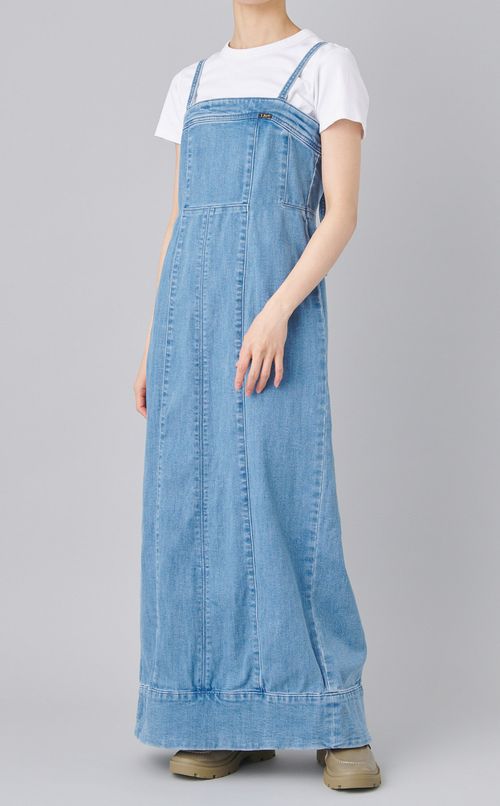 ストレートデニムキャミワンピース