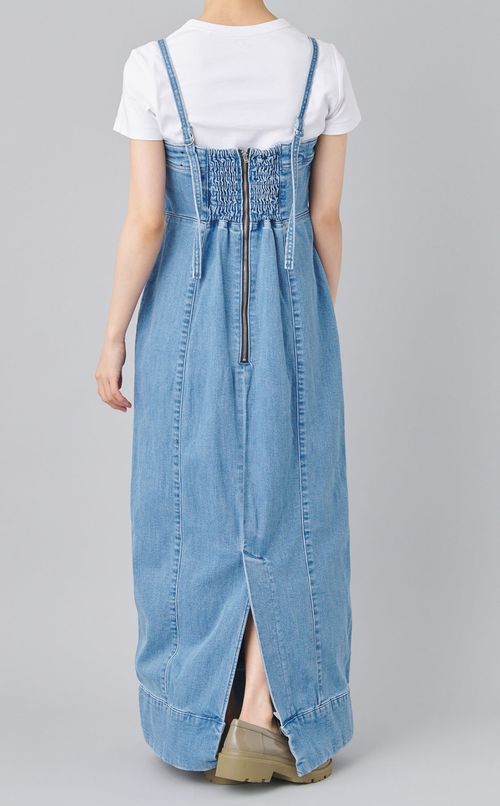 ストレートデニムキャミワンピース