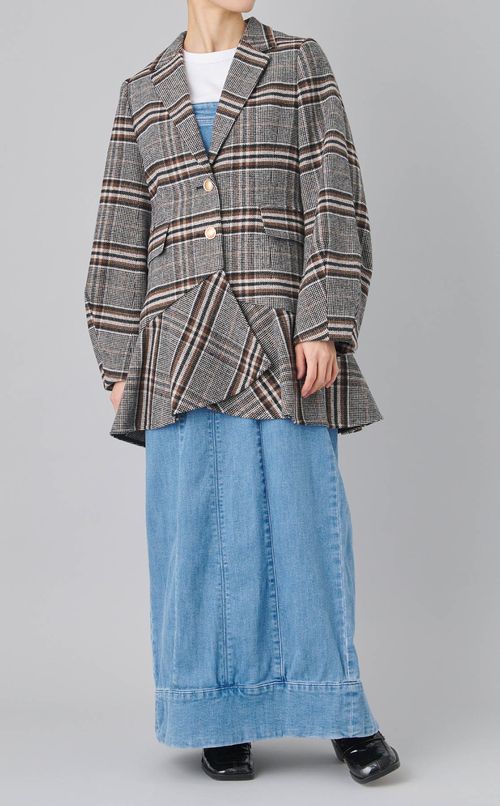 ツイードフレアドレスコート