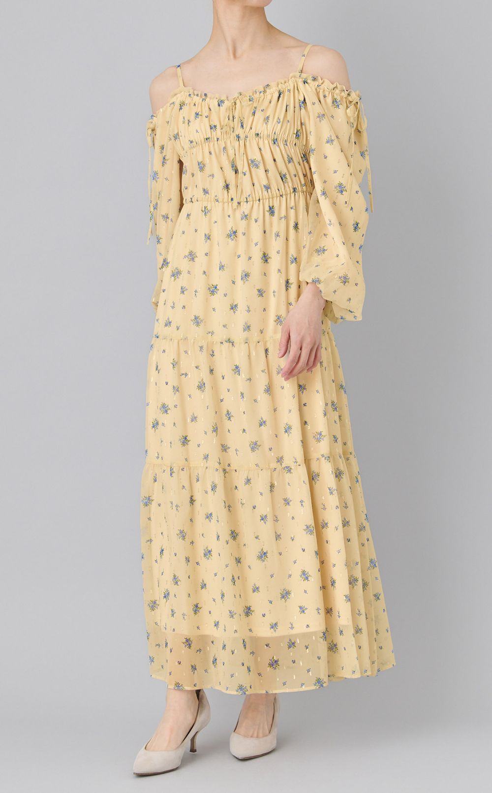 2wayフラワープリントワンピース