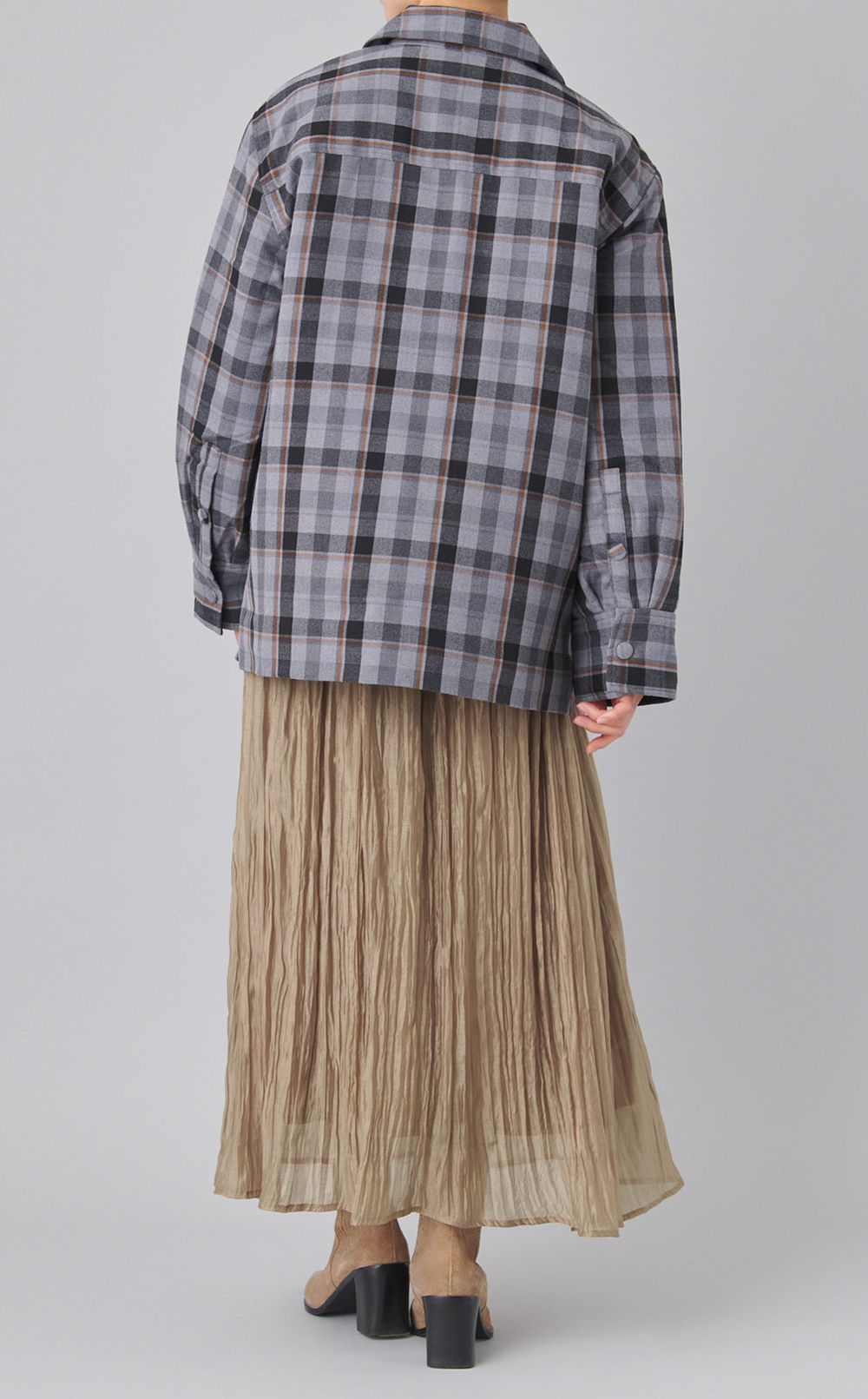 ブラッシュチェック中綿ブルゾン