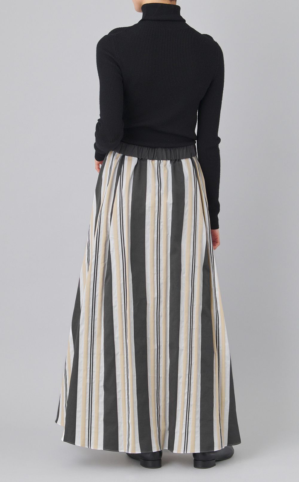 ビッグストライプフレアスカート