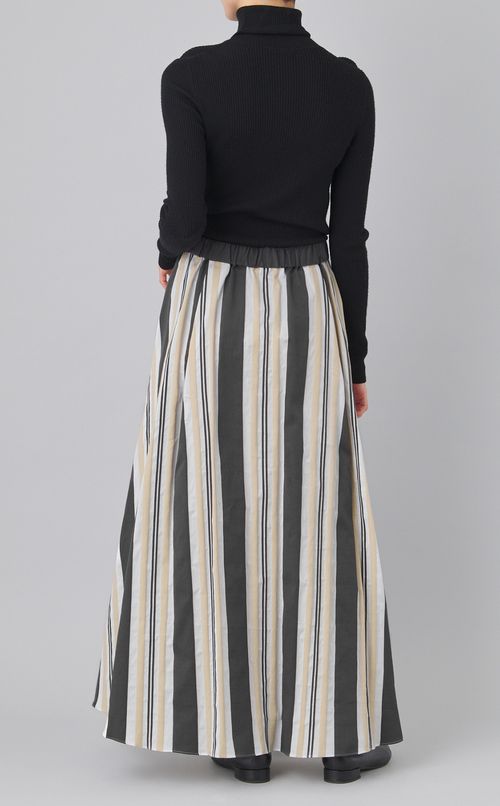 ビッグストライプフレアスカート