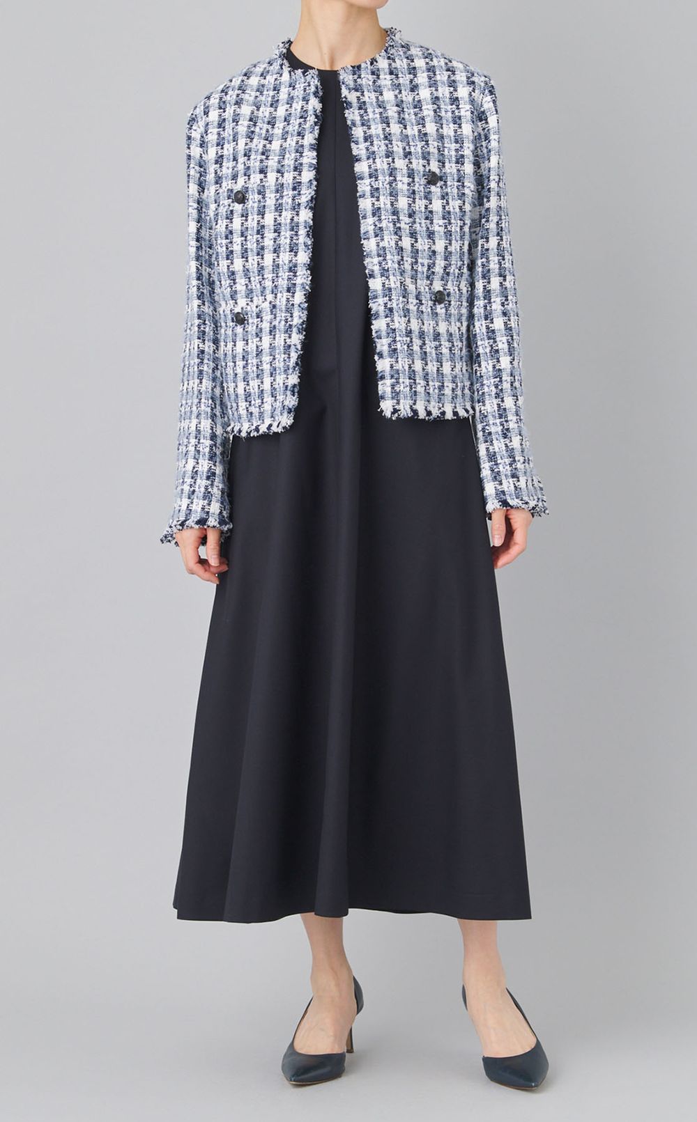 シルクウールノースリーブワンピース