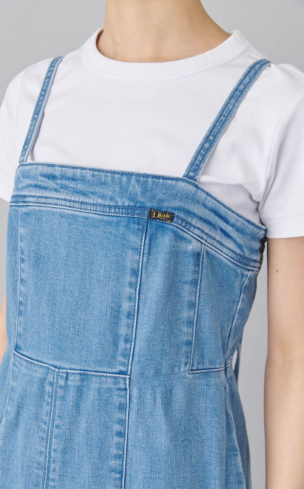 ストレートデニムキャミワンピース