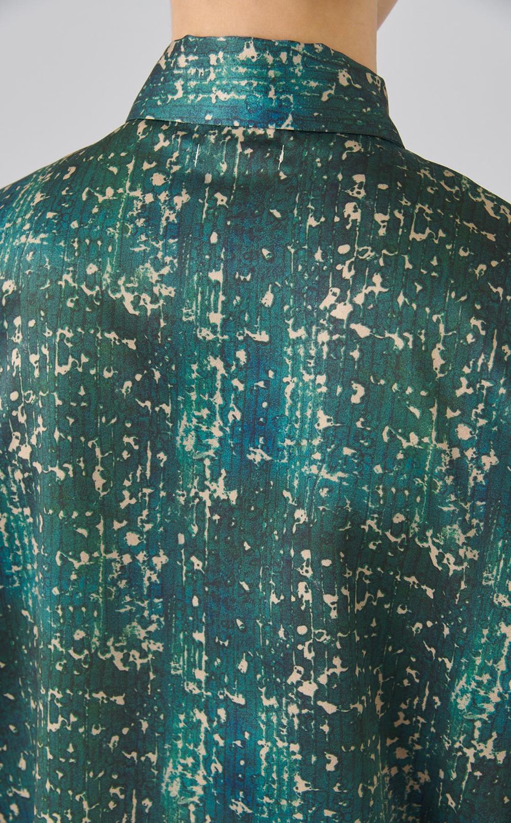 アートプリントボウタイブラウス