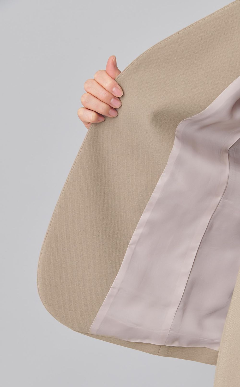 トリアセテートノーカラージャケット