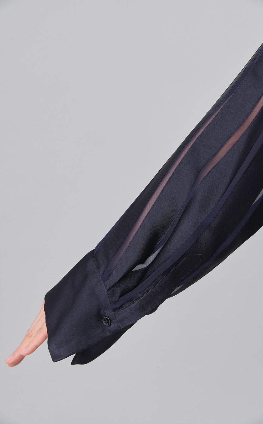 オパールボーダーバンドカラーブラウス