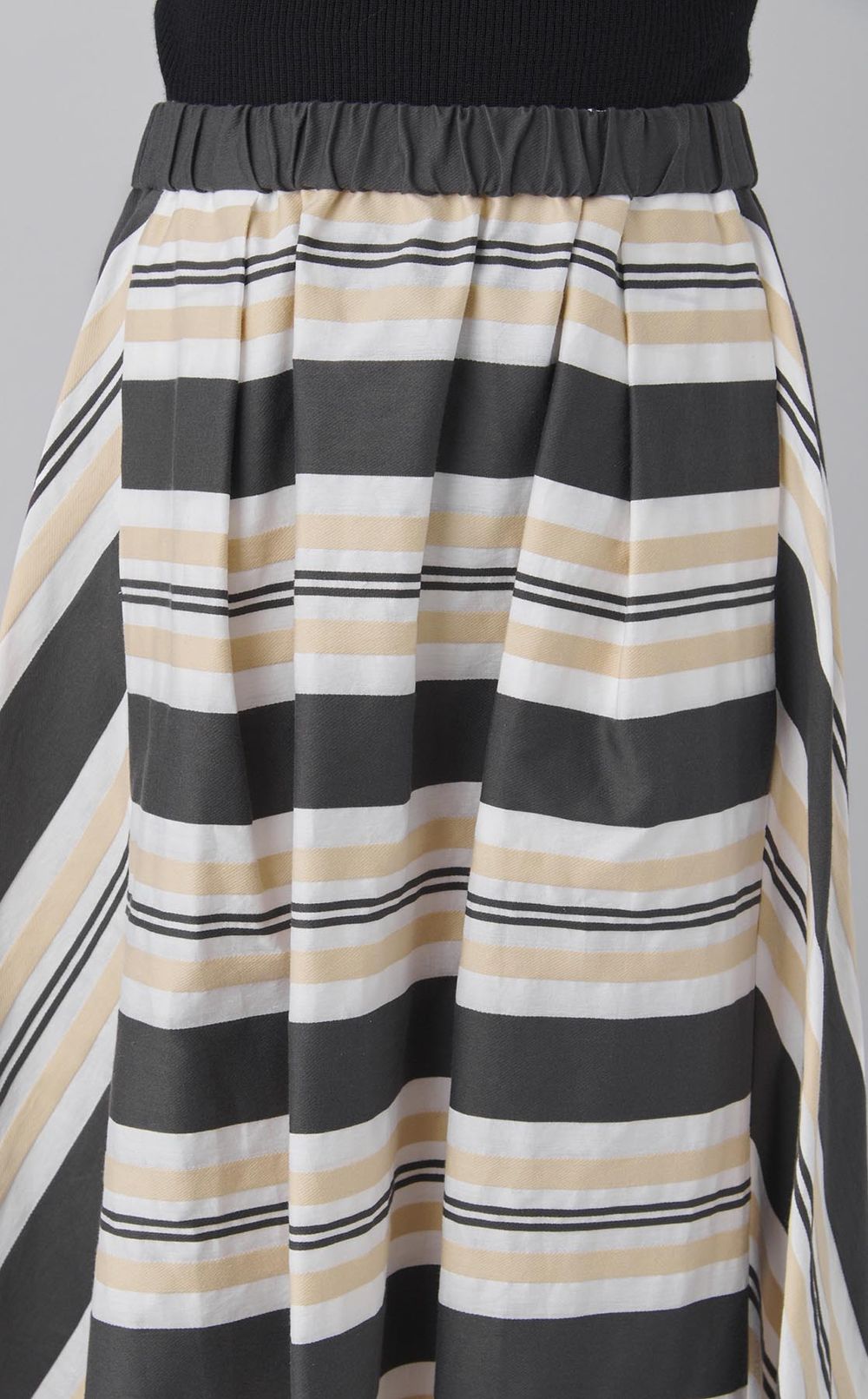 ビッグストライプフレアスカート