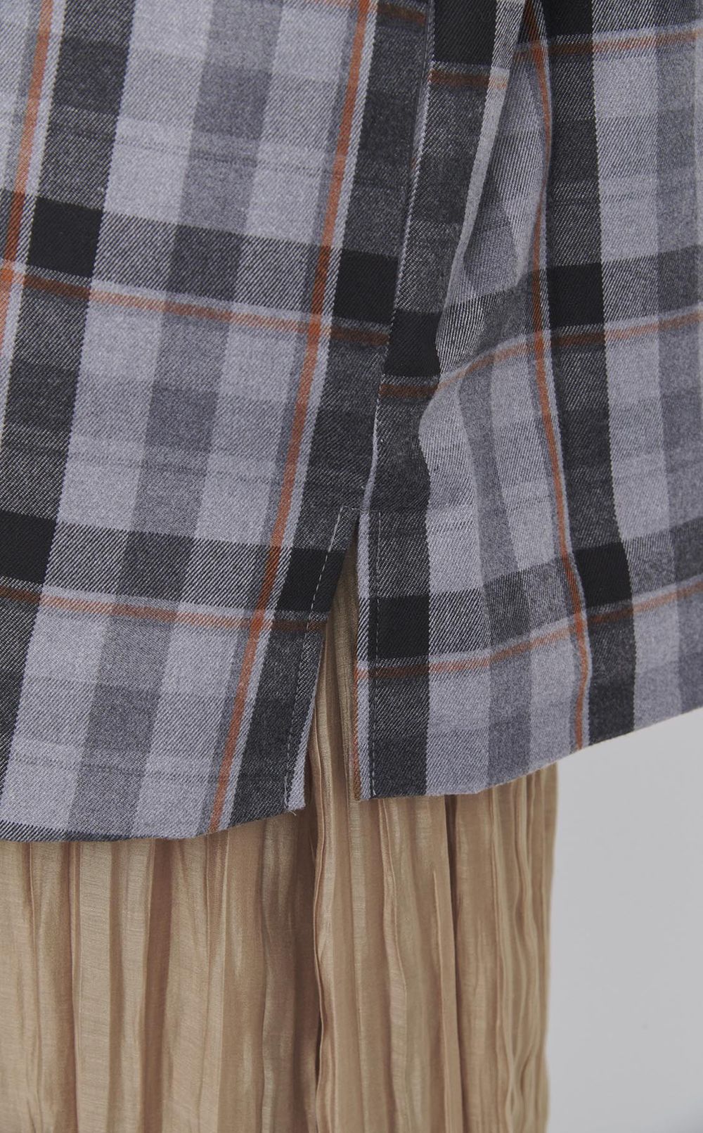 ブラッシュチェック中綿ブルゾン