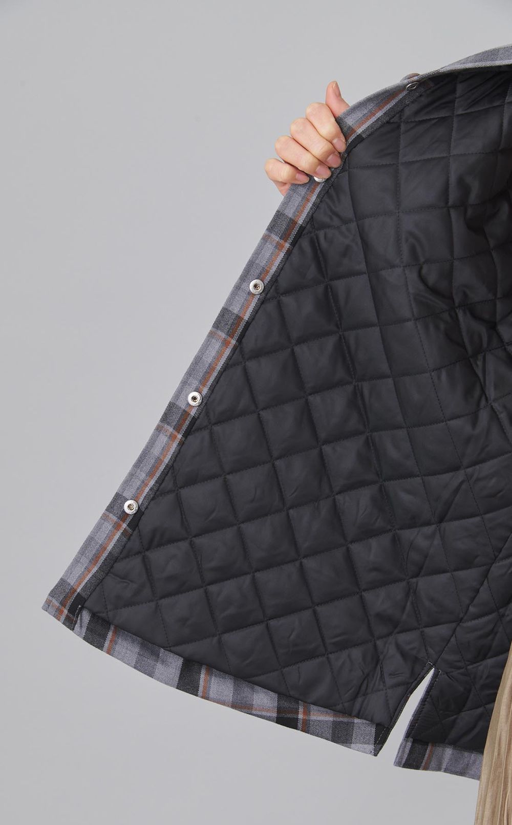 ブラッシュチェック中綿ブルゾン