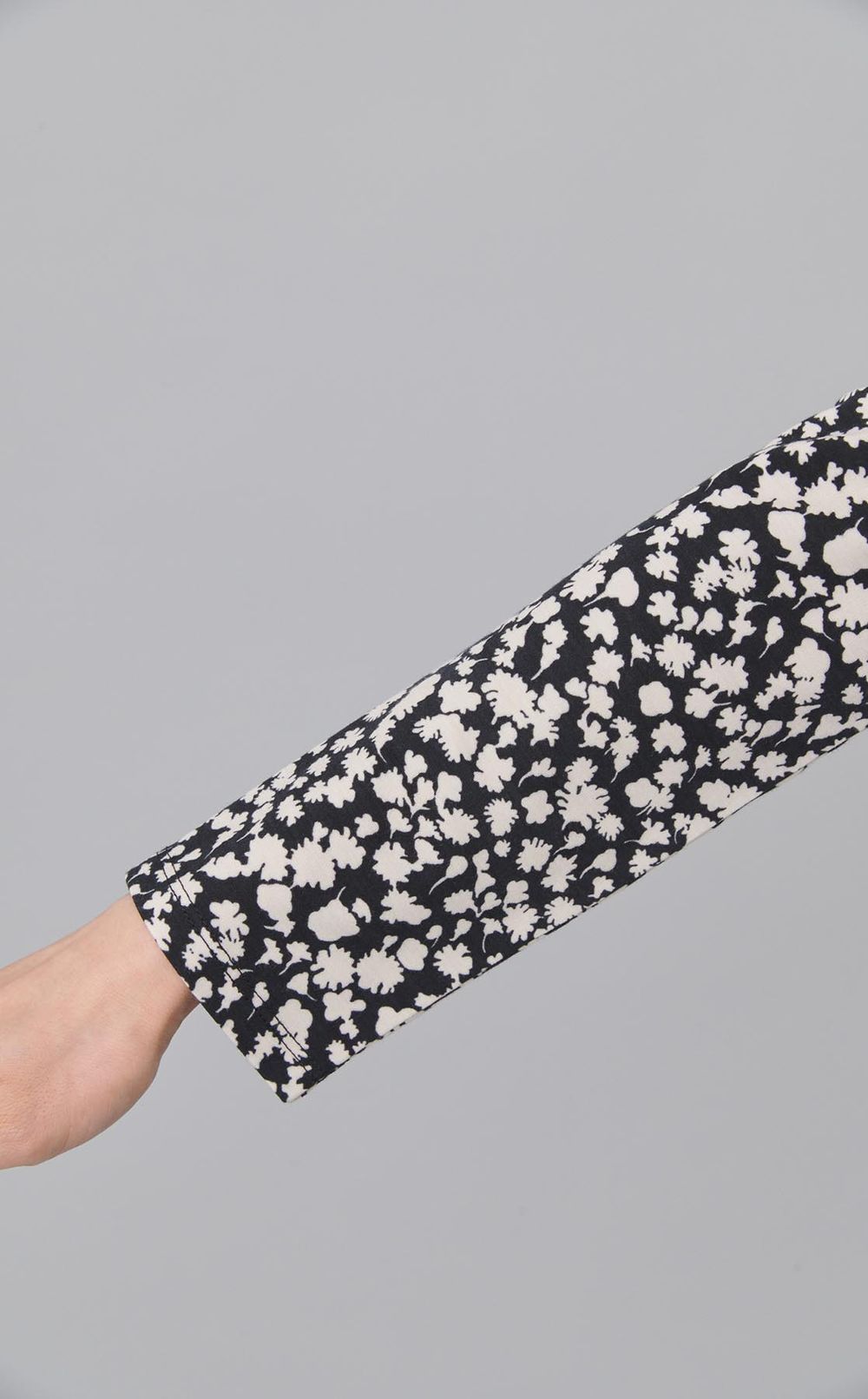 フラワープリント切替ジャージワンピース