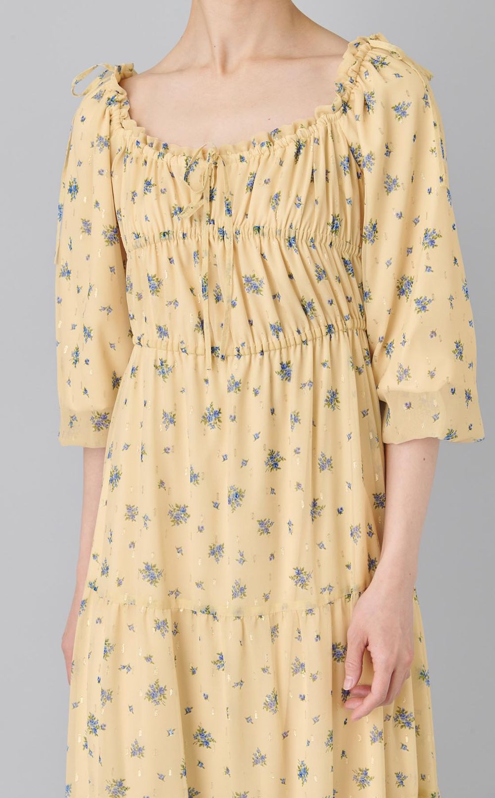 2wayフラワープリントワンピース