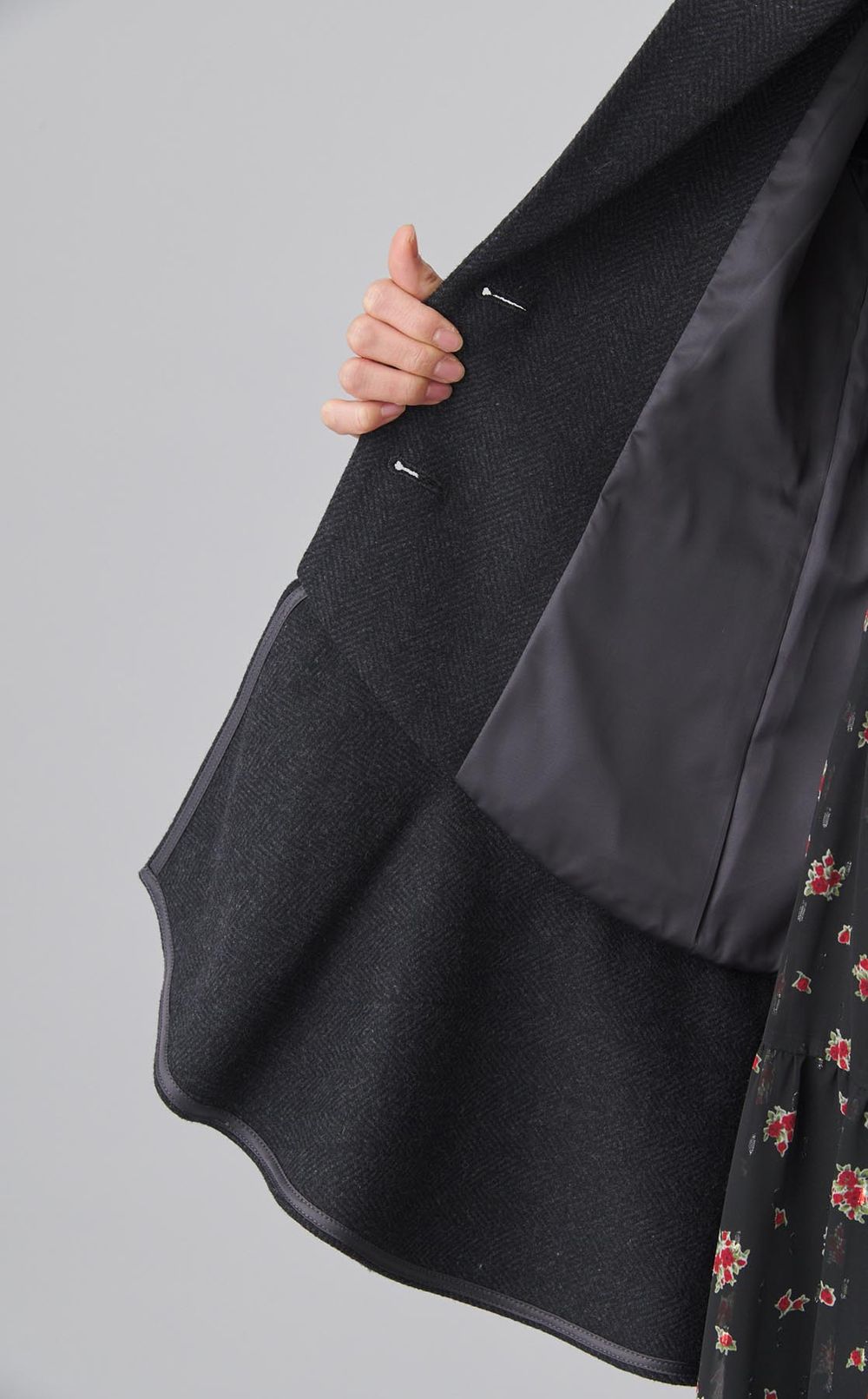 ツイードフレアドレスコート