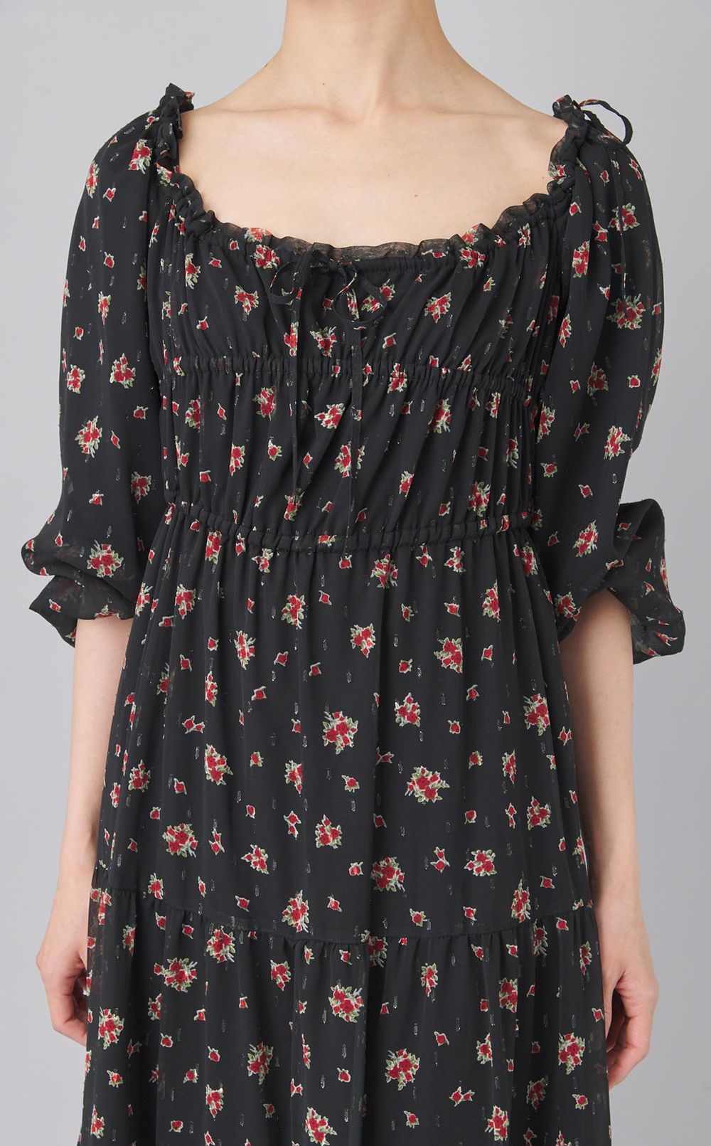 2wayフラワープリントワンピース