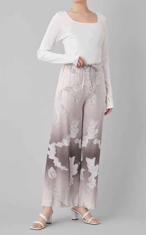 バロックプリントワイドパンツ