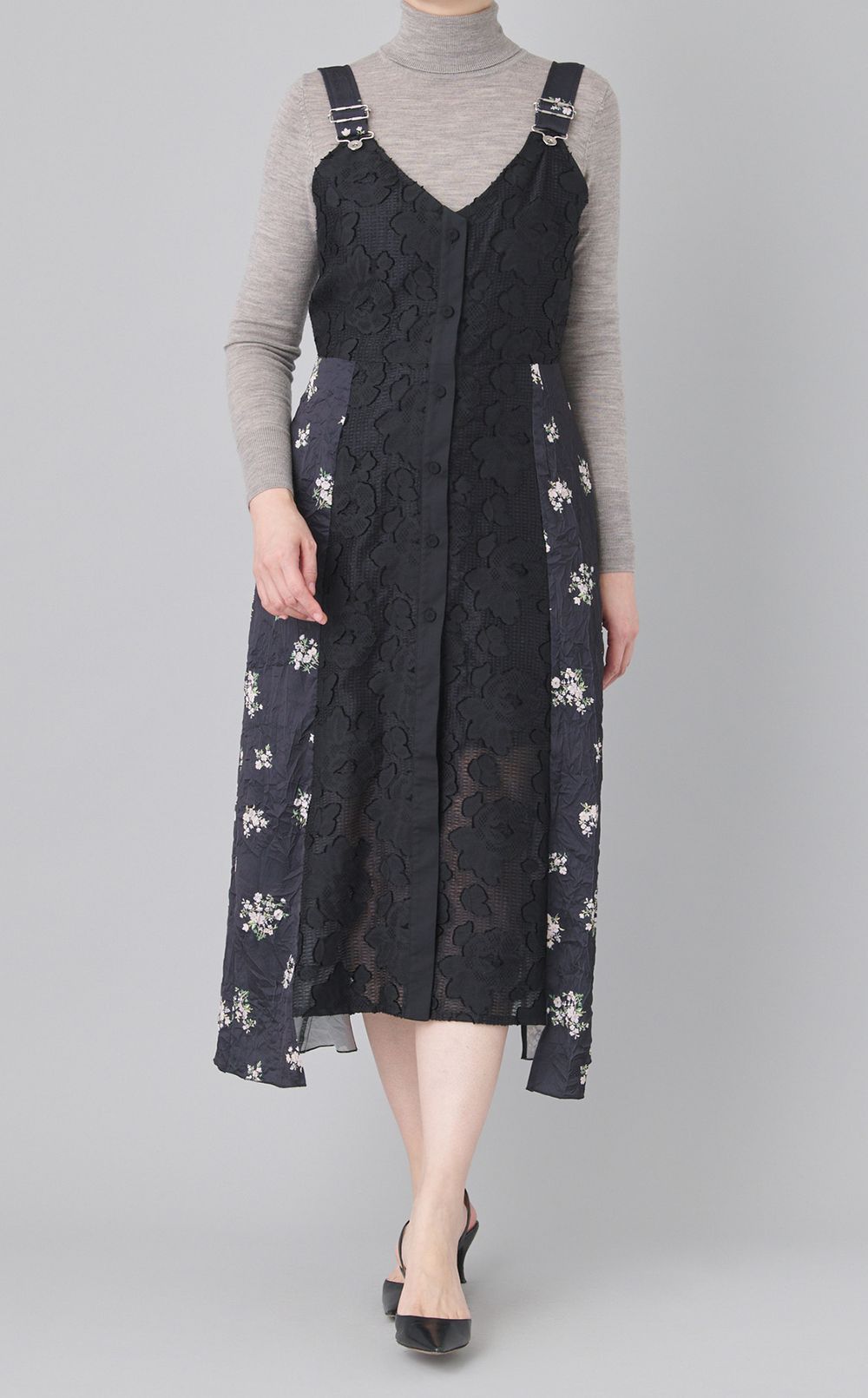 【reADdress】パッチワークジャンパースカート