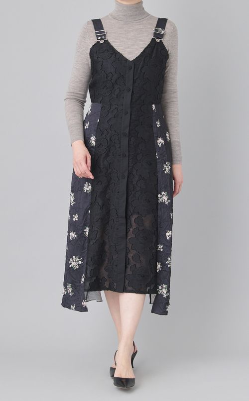 【reADdress】パッチワークジャンパースカート