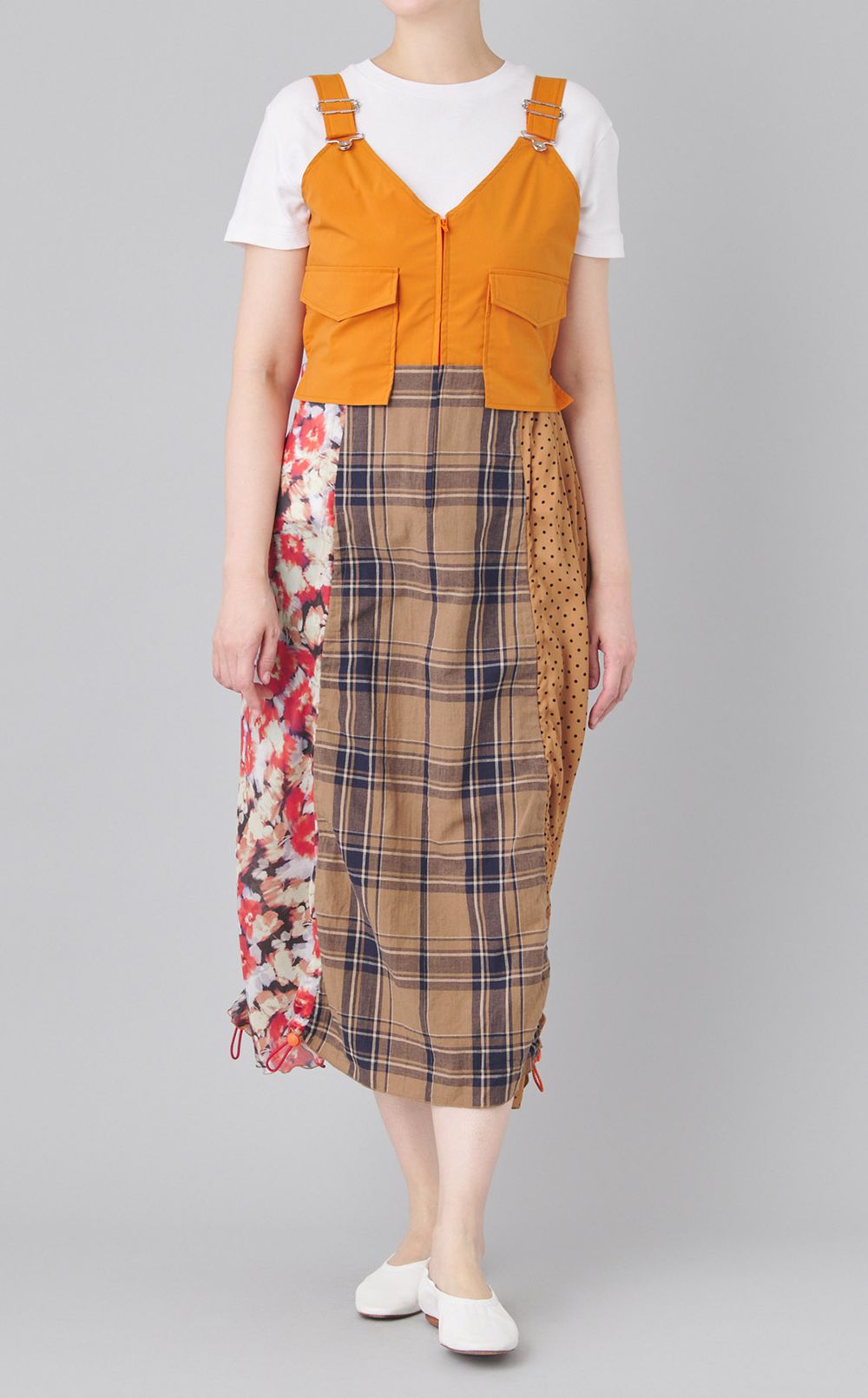 【reADdress】パッチワークジャンパースカート