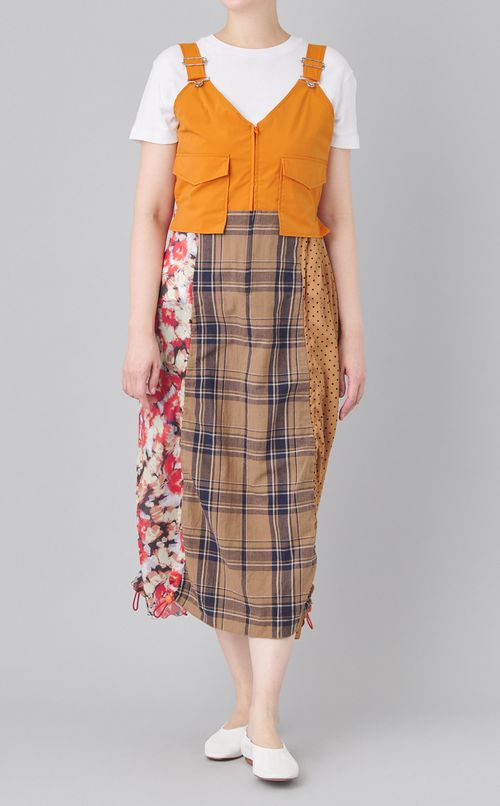 【reADdress】パッチワークジャンパースカート