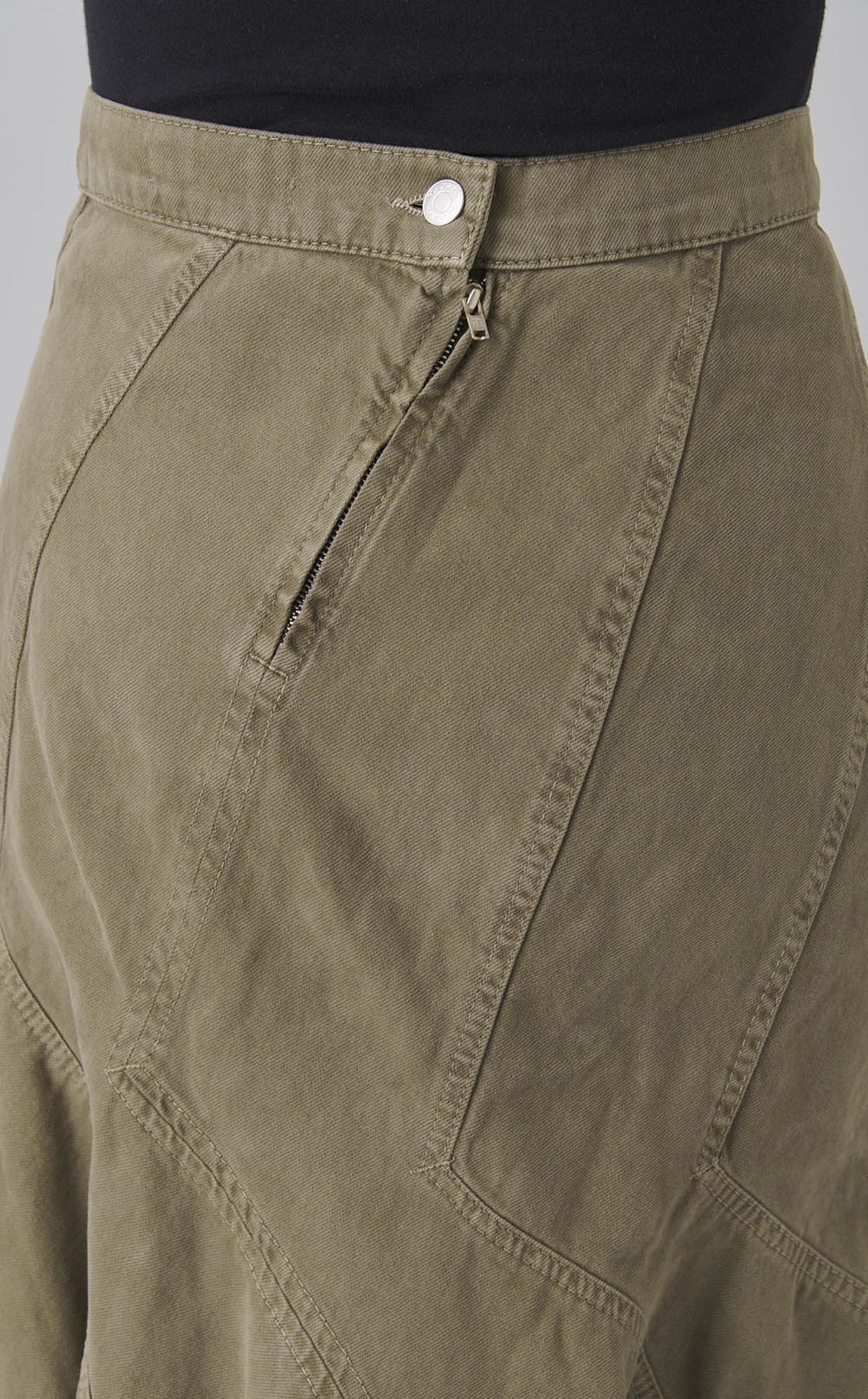 コットンバイアスミディスカート