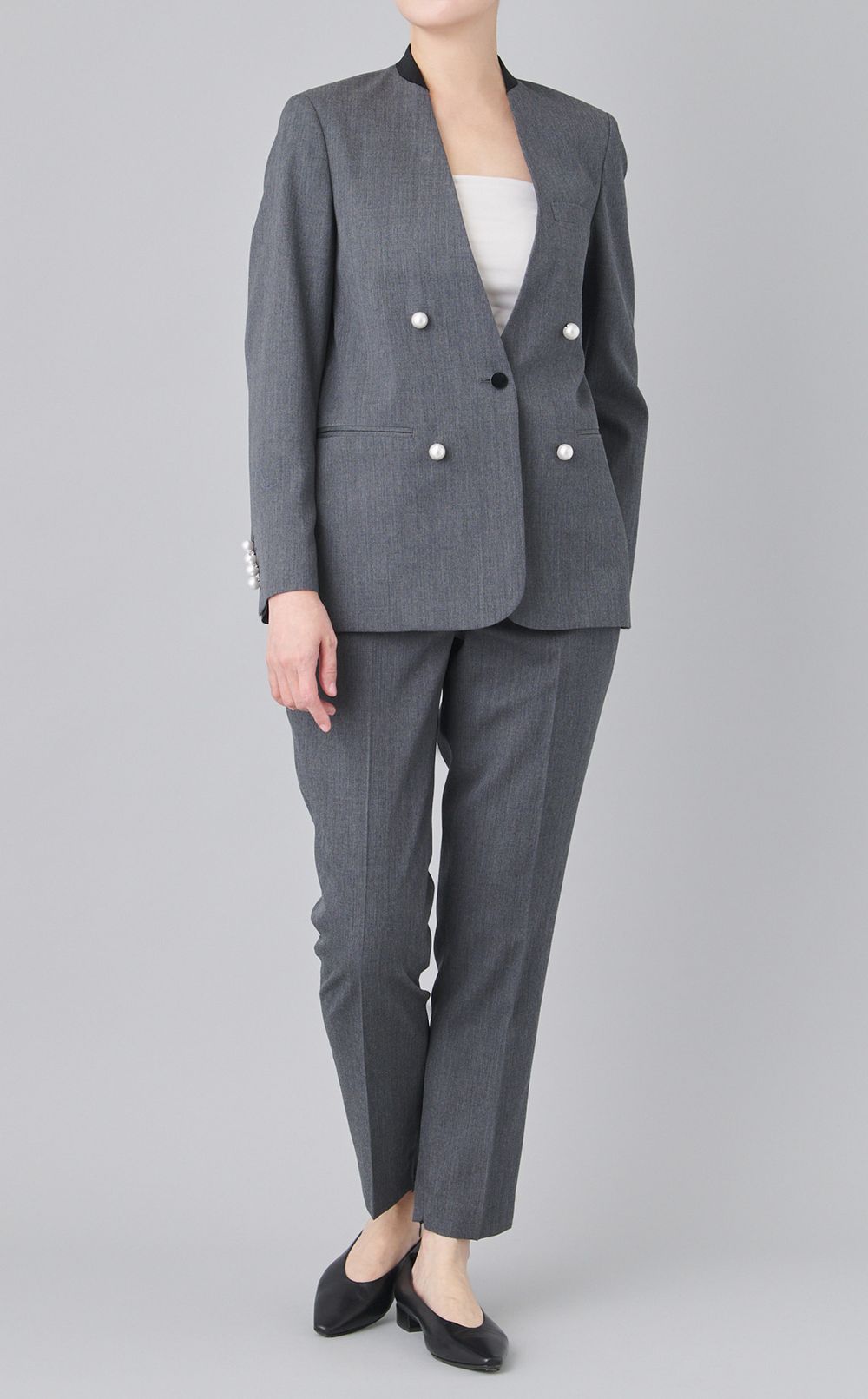 インサイドジップテーパードパンツ